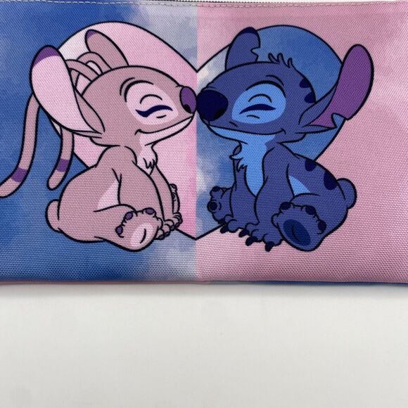 Disney Loungefly Stitch Cosmetic Bag Lilo & Stitch with Angel Heart Makeup Bag - Picture 2 of 6